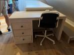 bureau steigerhout white wash, Ophalen, Gebruikt, Bureau