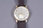 I009 Vintage Zwitsers Herenhorloge Liga, Overige merken, Polshorloge, Ophalen of Verzenden, Leer
