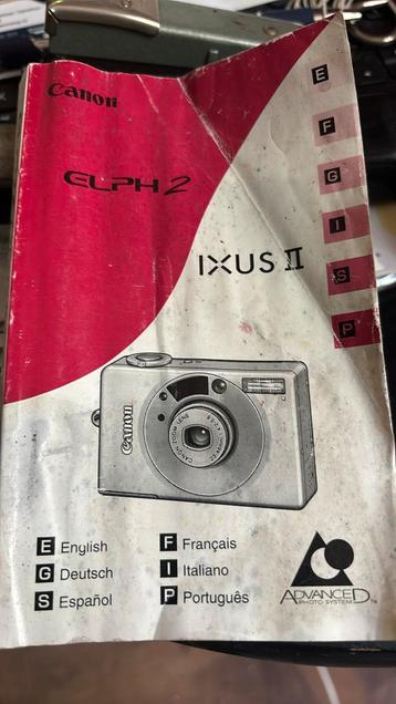 Camera Canon I X U S ||  - E L P H 2  met boekje beschikbaar voor biedingen
