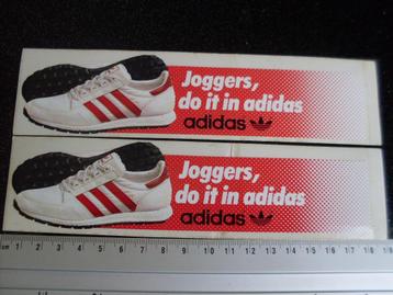2x ruit sticker joggers do it in adidas logo vintage running beschikbaar voor biedingen