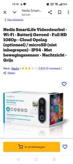 Nedis Deurbel + draadloze ontvanger, Ophalen of Verzenden, Ingebouwde camera, Zo goed als nieuw, Draadloos