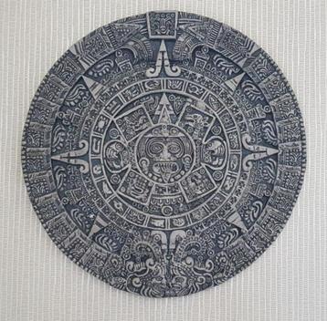 9x Maja kalender wandbord beton historisch zilver goud koper beschikbaar voor biedingen