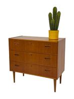 Vintage Ladekast Deens Design Teak Jaren 60 | Commode, Gebruikt, Vintage, 50 tot 100 cm, 3 of 4 laden