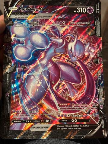 Mewtwo V-Union Jumbokaart - Zeldzaam! beschikbaar voor biedingen