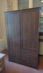 Moderne houten kledingkast, hang, leg en lades 124x60x200 cm, Huis en Inrichting, Kasten | Kledingkasten, Ophalen, 100 tot 150 cm