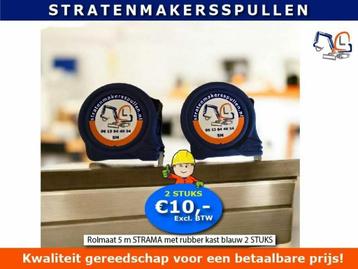 Rolmaat 5 m STRAMA met rubber kast blauw 2 STUKS beschikbaar voor biedingen
