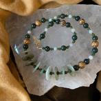 Jade beschermt geluk intuïtie welvaart vrede harmonie magie, Met edelsteen, Nieuw, Ophalen of Verzenden, Groen