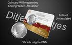 De Willemspenning in coincard KNM troonwisseling, Postzegels en Munten, Penningen en Medailles, Ophalen of Verzenden