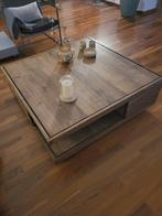 Salontafel. Massief eiken, mooi modern design, Ophalen, Gebruikt, 100 tot 150 cm, 50 tot 100 cm