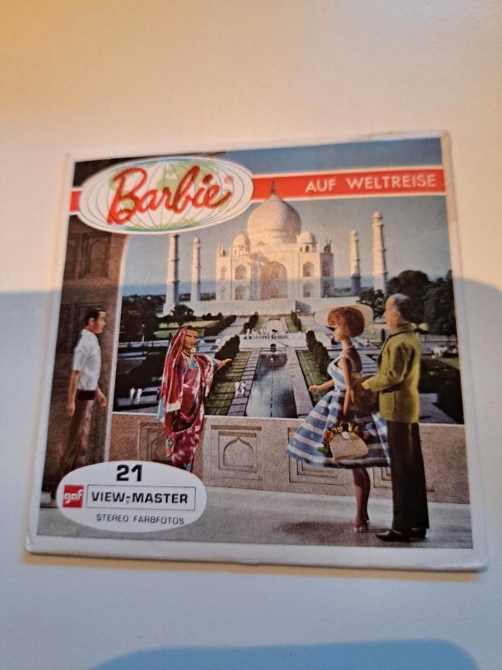21 3d foto's van Barbie en familie op wereldreis. 1965, Verzamelen, Poppen, Zo goed als nieuw, Overige typen, Ophalen of Verzenden