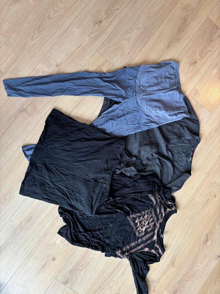 Voedingskleding en zwangerschapslegging, Kleding | Dames, Positiekleding, Zwart, Maat 42/44 (L), Gedragen, Shirt of Top