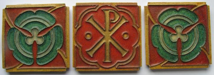 Porceleyne fles drie "Moorse" tegels, Antiek en Kunst, Antiek | Wandborden en Tegels, Ophalen of Verzenden