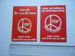 sticker PSP politiek vintage koude oorlog kernwapens vrede, Verzamelen, Overige typen, Zo goed als nieuw, Verzenden