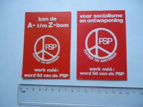 sticker PSP politiek vintage koude oorlog kernwapens vrede, Verzamelen, Stickers, Zo goed als nieuw, Overige typen, Verzenden