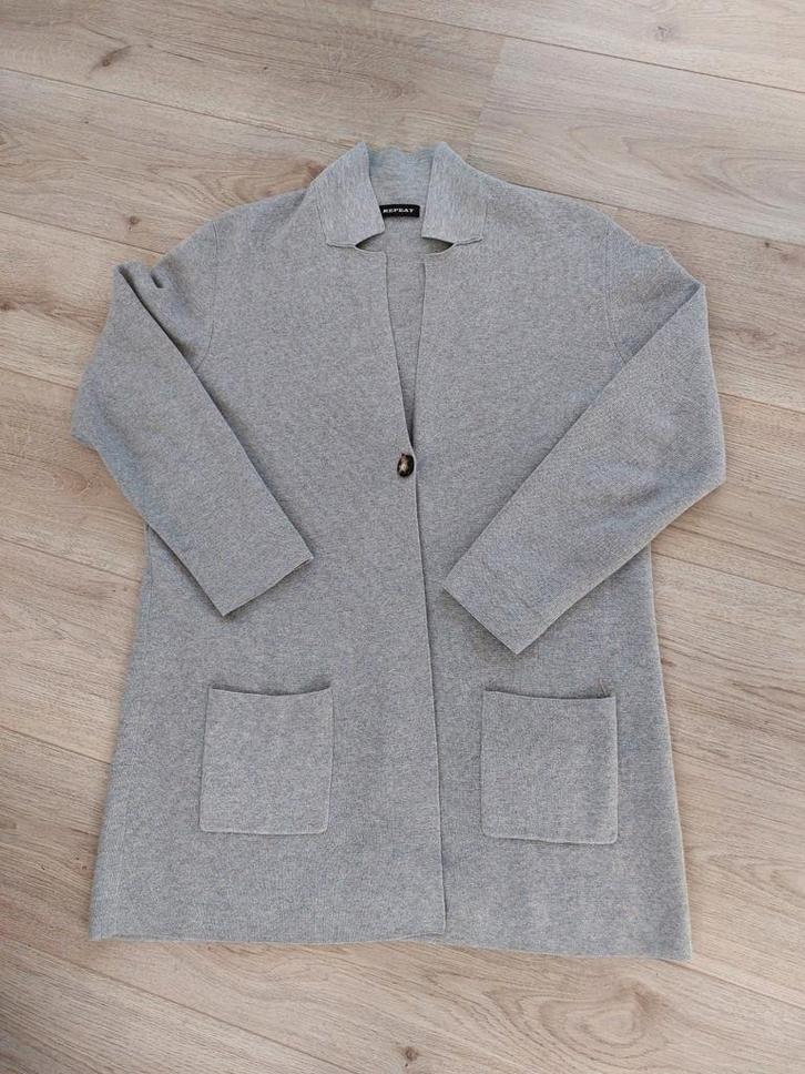 Grijs REPEAT vest mt XL, Kleding | Dames, Truien en Vesten, Zo goed als nieuw, Maat 42/44 (L), Grijs, Ophalen of Verzenden