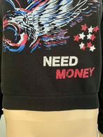 G688 Nikkie mt. 34/36=XS/S trui top sweater zwart/rood, Kleding | Dames, Truien en Vesten, Zwart, Ophalen of Verzenden, Zo goed als nieuw