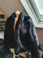 Bontjas nachtblauw 40, Kleding | Dames, Jassen | Winter, Ophalen of Verzenden, Nieuw, Maat 38/40 (M), Zwart