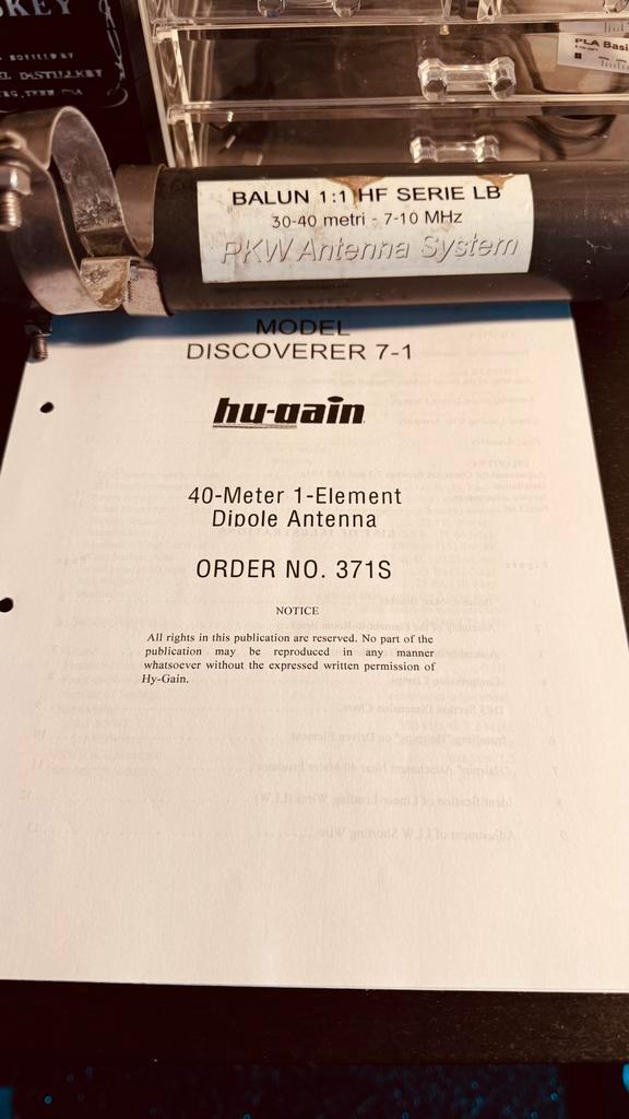 Hy-Gain 40m Rotary Dipool met PKW 3kW Balun, Telecommunicatie, Antennes en Masten, Gebruikt, Antenne, Ophalen