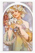 Mooie Art Nouveau Alphonse Mucha Poster affiche #5, Verzamelen, Ophalen of Verzenden, Nieuw, A1 t/m A3, Film en Tv