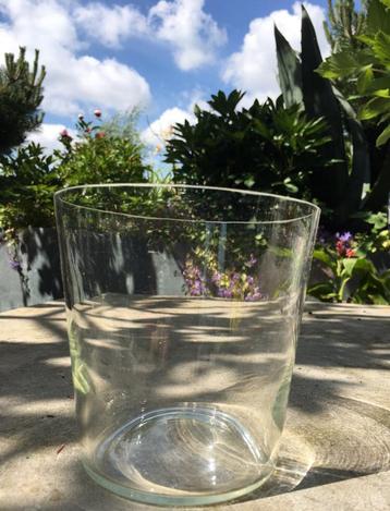 Bloempotten glas diverse maten paars doorzichtig mat wit beschikbaar voor biedingen