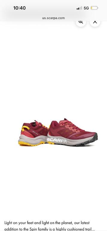 Scarpa Spin Planet Trail Running Schoenen zgan beschikbaar voor biedingen