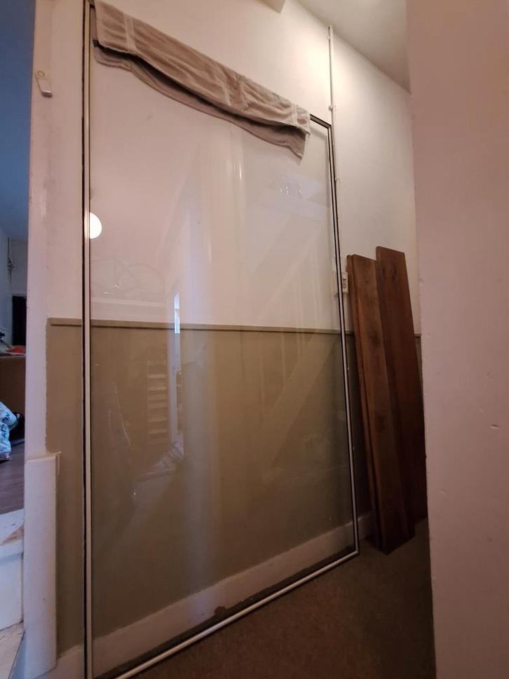 Groot voorzetraam met scharnieren, Doe-het-zelf en Verbouw, Glas en Ramen, Zo goed als nieuw, 160 cm of meer, 80 tot 120 cm, Ophalen