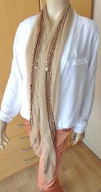 Voile sjaal met rosekleurige pailletjes o.a. 2 meter, Kleding | Dames, Gedragen, Sjaal, Verzenden