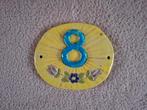 Handgemaakt huisnummer 8 keramiek, Ophalen of Verzenden, Nieuw