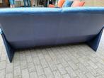 Blauwe leren Leolux Bora Bora tweepersoons bank., Huis en Inrichting, Ophalen, Gebruikt, 150 tot 200 cm, Tweepersoons