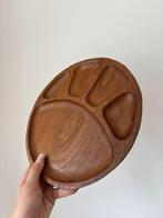 Vintage houten serveerschaal met vakken, Ophalen of Verzenden