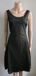 groene jurk met zwart voile CORA KEMPERMAN maat 38/40, Kleding | Dames, Maat 38/40 (M), Zo goed als nieuw, Knielengte, Groen