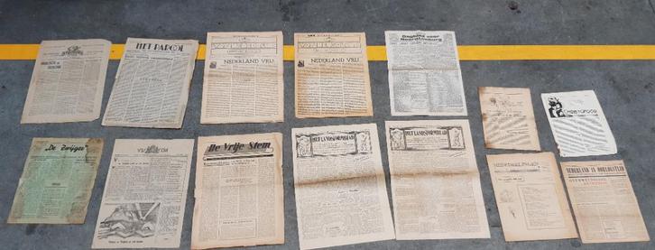 Tweede Wereldoorlog Nederland Verzameling Oude Kranten WO2-a, Verzamelen, Militaria | Tweede Wereldoorlog, Overige soorten, Boek of Tijdschrift