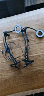 Twee flexibele LED ringlampen met klem, Ophalen of Verzenden, Zo goed als nieuw, Metaal, Minder dan 100 cm