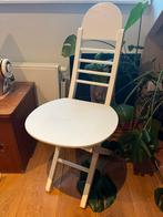 Italiaans jaren 80 klapstoel, Huis en Inrichting, Stoelen, Ophalen of Verzenden, Gebruikt, Wit, Eén