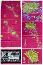 KASHMIRI SHAWL - 200x92CM- WOL-EMBROIDERED, Kleding | Dames, Ophalen of Verzenden, Zo goed als nieuw, Sjaal