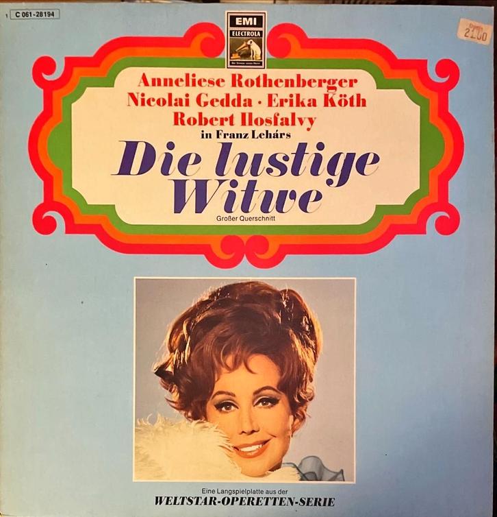 Die lustige Witwe - Vinyl, Cd's en Dvd's, Vinyl | Klassiek, Gebruikt, Barok, Opera of Operette, 12 inch, Ophalen of Verzenden