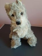 Antiek hondje van Steiff Terrier met knopje en vaantje, Ophalen of Verzenden, Stoffen beer, Steiff