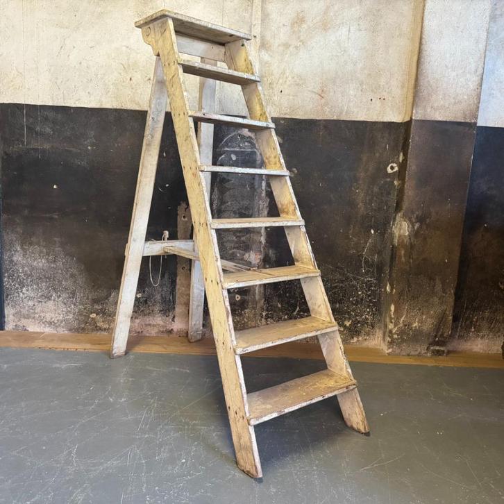 Oude Ladder, Doe-het-zelf en Verbouw, Ladders en Trappen, Gebruikt, Minder dan 2 meter, Ophalen