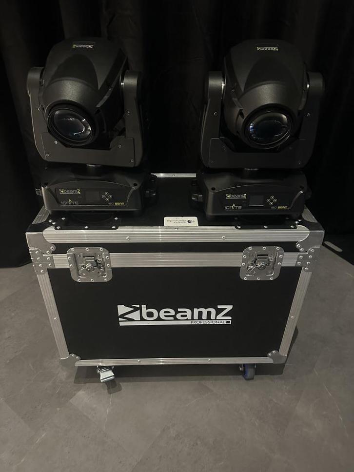 Scoor je deal! 2x led beam 180 watt movinghead in flightcase, Muziek en Instrumenten, Licht en Laser, Nieuw, Licht, Geluidgestuurd