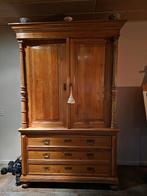 Oud grenen kabinet hoogv217 cm breed 141 cm, Huis en Inrichting, Ophalen, Gebruikt