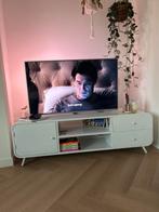 Wit TV-kastje 160cm - Gietijzeren accenten, Ophalen, 150 tot 200 cm, Zo goed als nieuw, Minder dan 100 cm