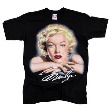 MARILYN MONROE BLACK T-SHIRT CLOSE UP VINTAGE beschikbaar voor biedingen