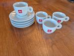 Illy Espresso Kopjes en Schotels - Set van 4, Huis en Inrichting, Keuken | Servies, Ophalen of Verzenden, Zo goed als nieuw, Effen