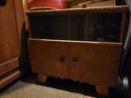 Vintage kastje met glazen schuifdeurtjes H 72 B 80, Antiek en Kunst, Antiek | Meubels | Bedden, Ophalen