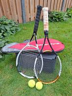 2 Tennisrackets: Prince & Dunlop, Ophalen of Verzenden, Gebruikt, Racket, Overige merken