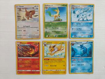 6 Eevee Pokemon kaarten  beschikbaar voor biedingen