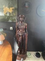 Houten beeld van krijger, Antiek en Kunst, Ophalen