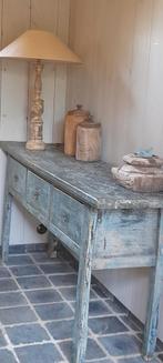 tafel/ladenkast/ sidetable 174x45x80h., Ophalen, Landelijk ladenkast dressoir, Gebruikt, Teakhout
