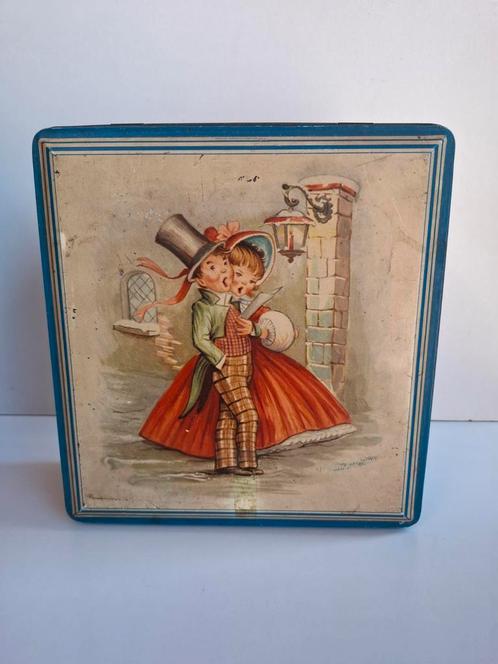 Vintage blik 'Dickens Christmas Carols' Van Melle, Verzamelen, Blikken, Gebruikt, Overige, Overige merken, Ophalen of Verzenden