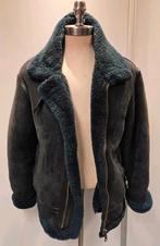 Heren lammy coat pilotenjas - maat M - shearling lamsvacht, Ophalen of Verzenden, Gedragen, Maat 48/50 (M), Blauw